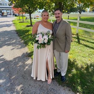 Champagne bridesmaid dress